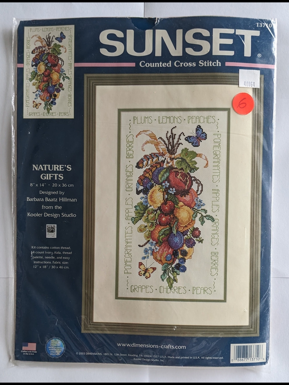 Dimensions Sunset #13710 Nature's Gifts Counted Cross Stitch Kit NEW Sealed OOP